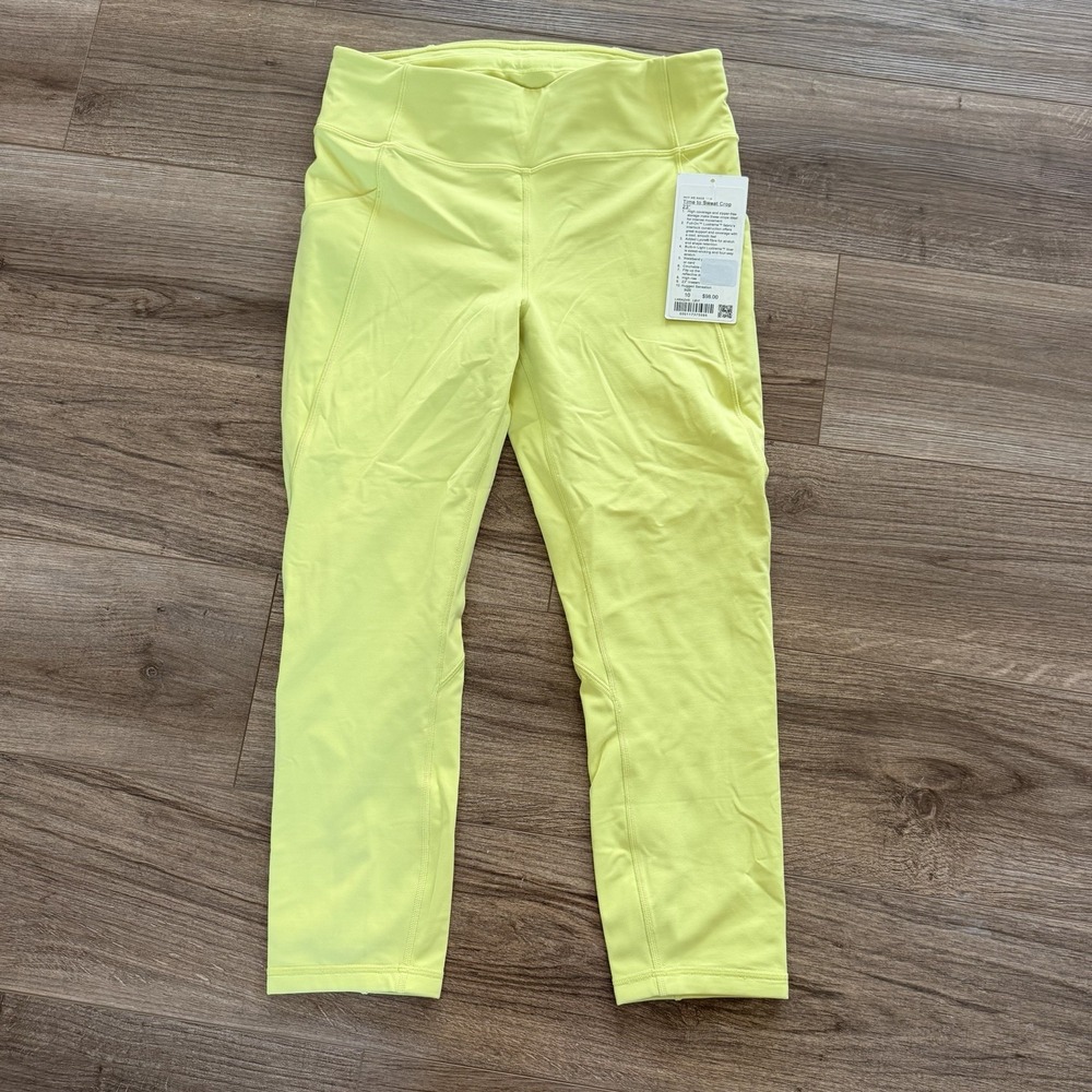 NWT Women's Lululemon Time to Sweat HighRise Tight Sz 10 Crop 23" Pant LW6AZHS